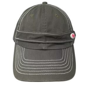 Subaru Baseball Cap Green Pink Heart Button Contrast Stitching Strapback OS Hat